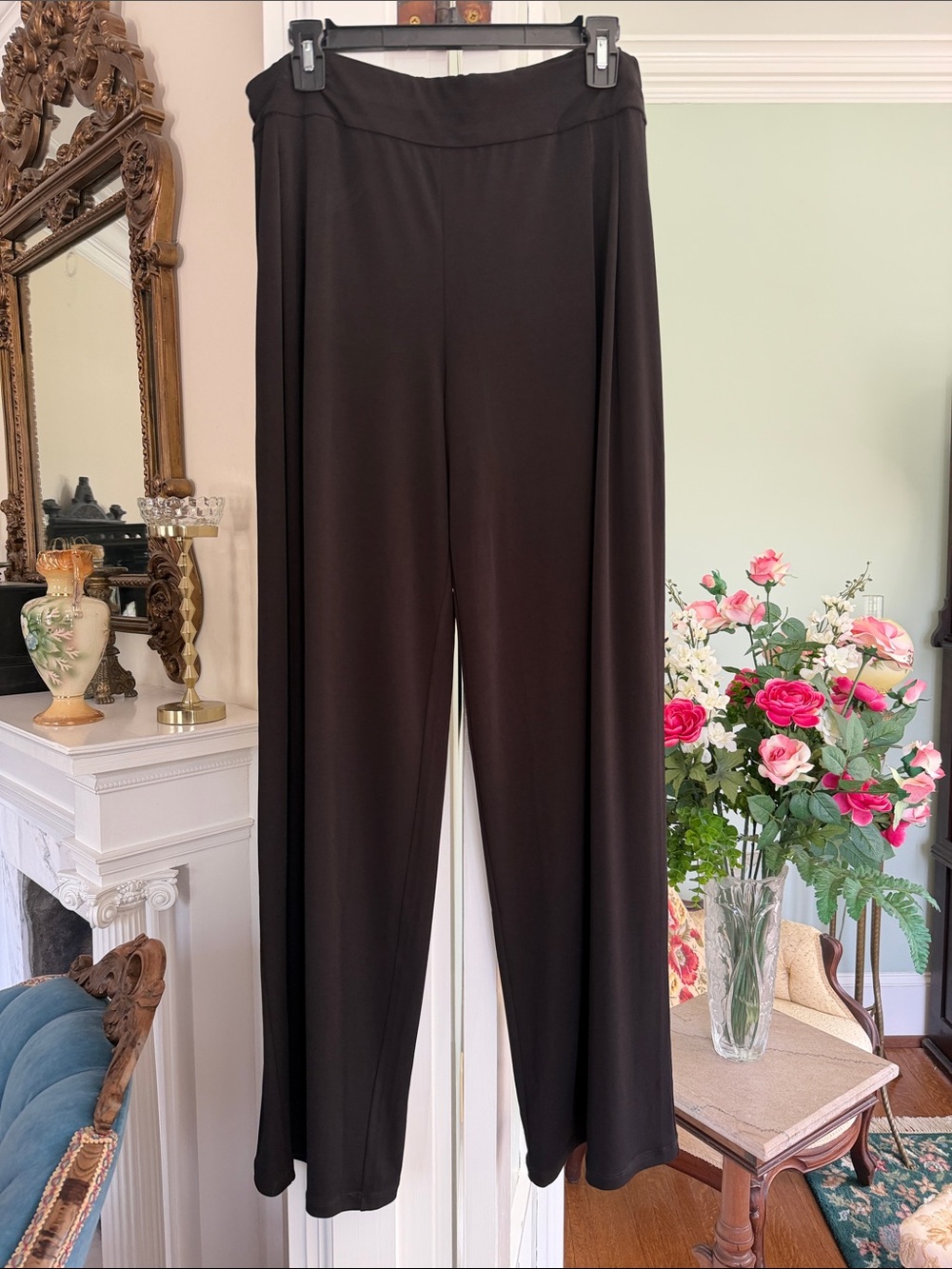 Susan Graver Everyday Wide-Leg Pull-On Pants - Black